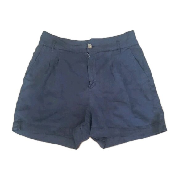 Faherty Shorts Womens Linen Tencel Blend Lightweight Summer Gray Pockets M Chino - Picture 1 of 6